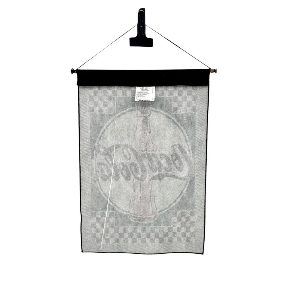 Vintage Coca-Cola Logo Sign Wall Tapestry Hanging Checkerboard 24
